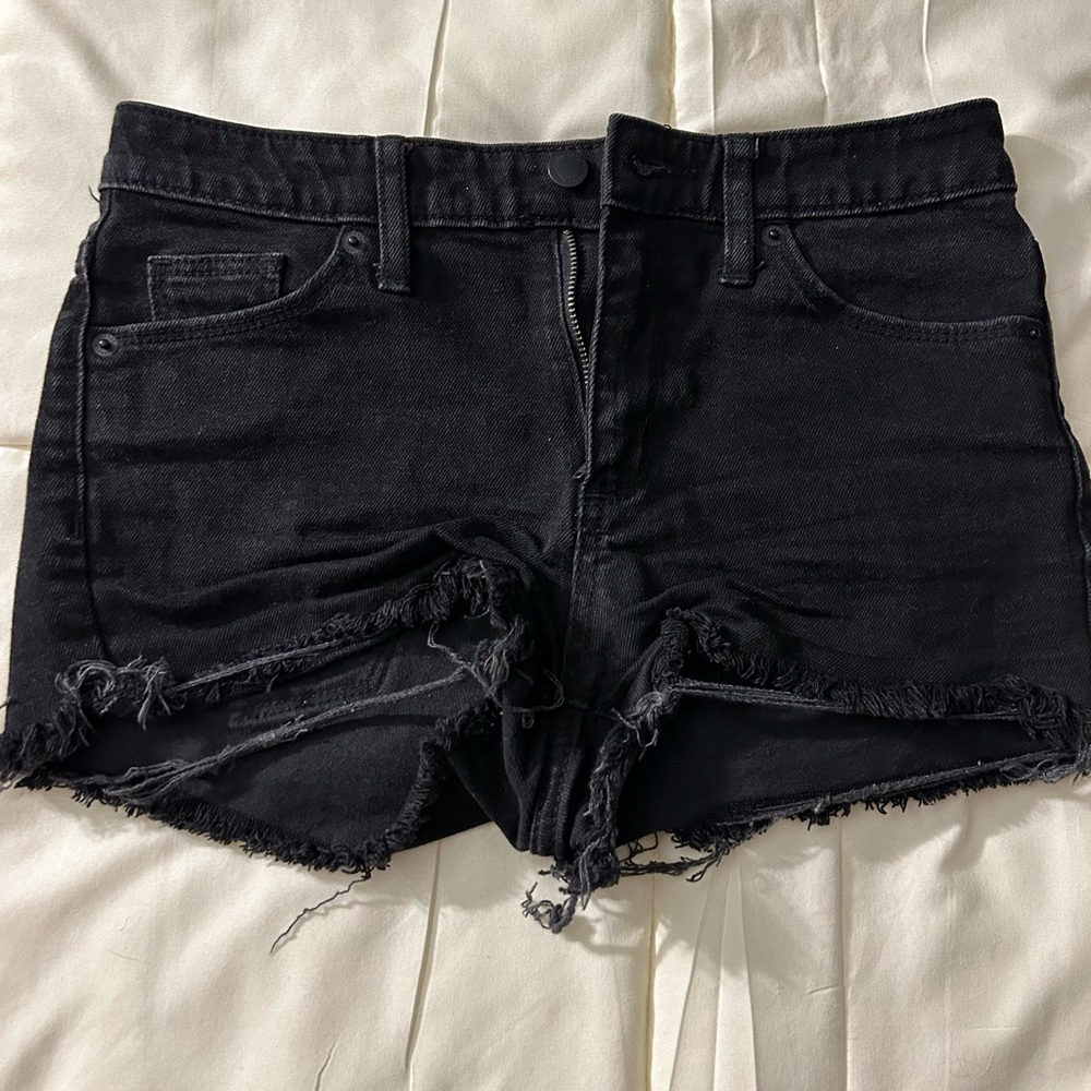 Universal Thread Black Distressed Denim Cutoff Shorts